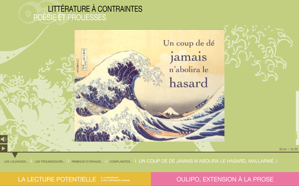 Image écran de la ressource en ligne Poésie et prouesses