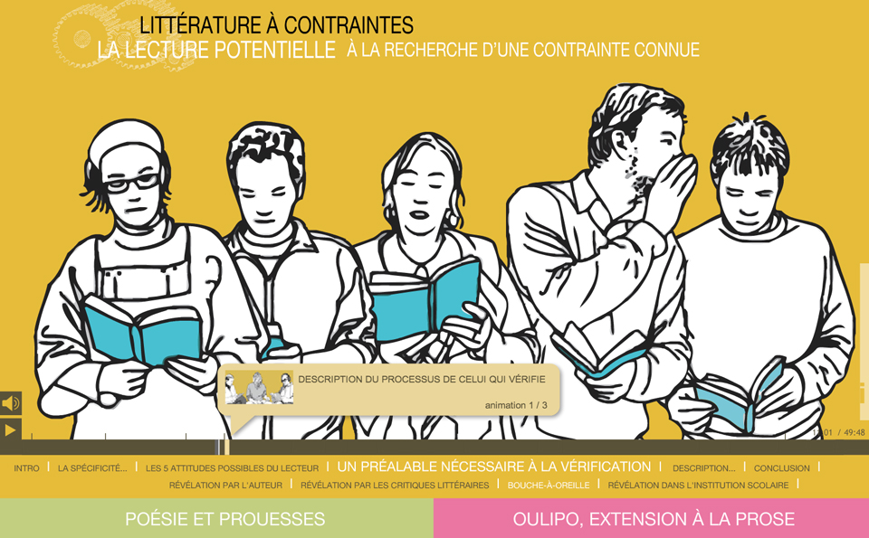 Image écran du module la lecture potentielle