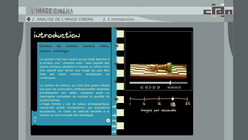 copie d'écran du module Image cinéma