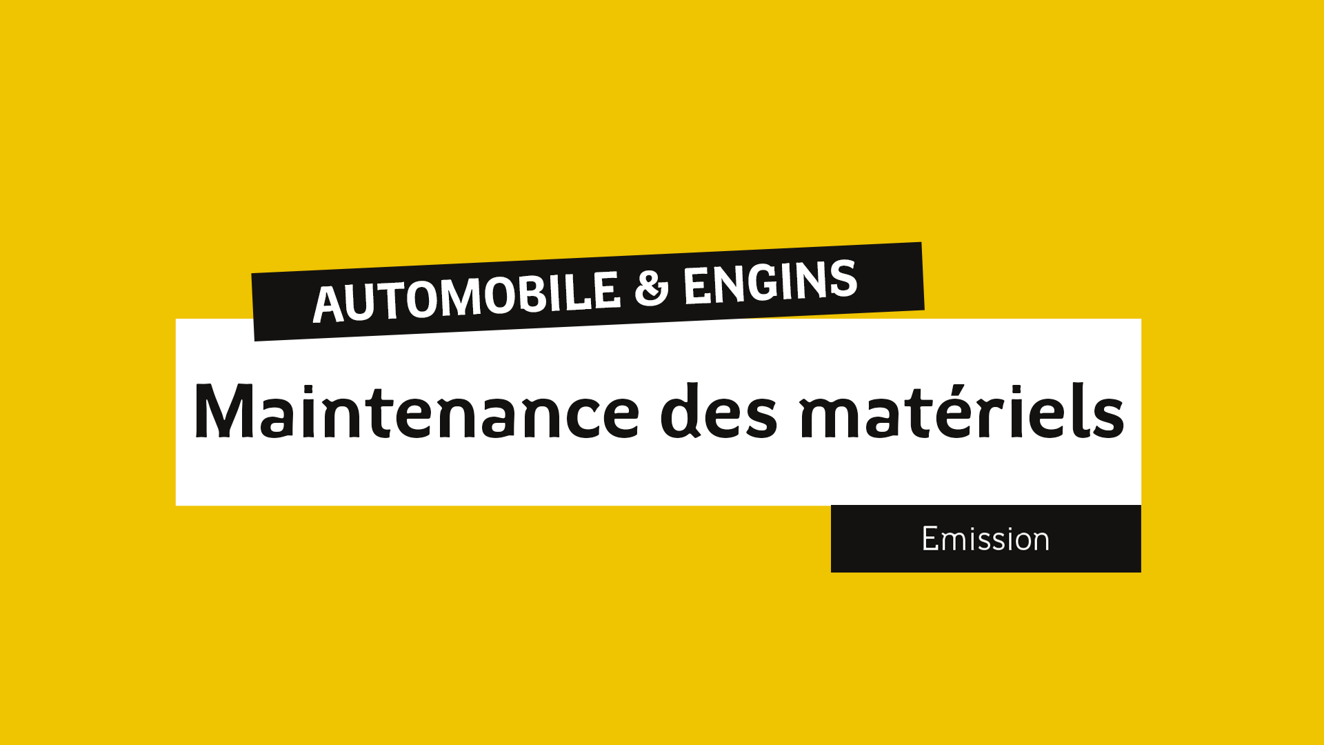 Maintenance des matériels